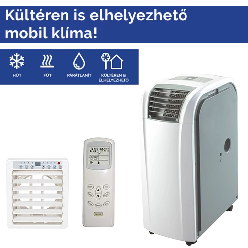 FISHER FPR-121DE4-R  Mobil klímaberendezés  3,5 kW ,Hősziv, R290, infra távirányítóval
