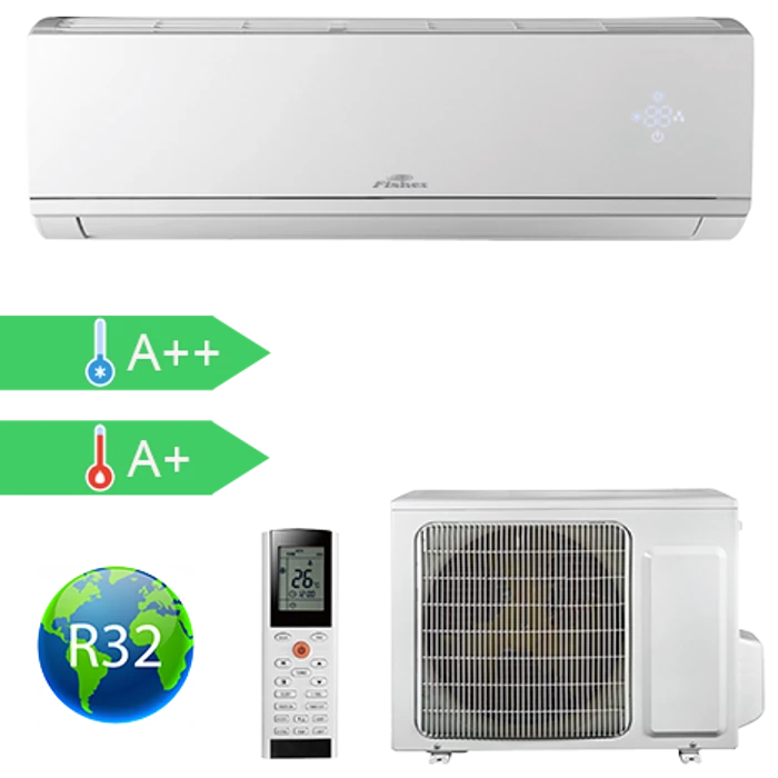 FISHER FSAI-CP-90BE3  (kültéri + beltéri egység) Oldalfali split klíma 2,7 kW,Hősz, Inverter , R32, WIFI