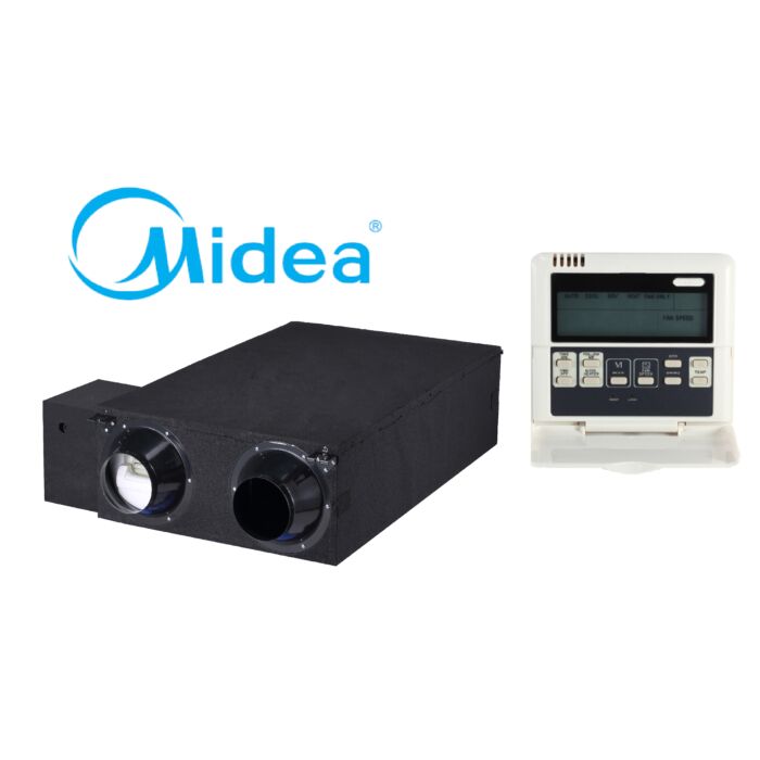 Midea HRV-D500(B) hővisszanyerős szellőztető WDC-120G/WK távirányítóval